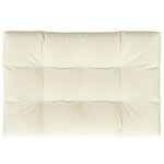 vidaXL Coussin de palette crème 120x80x12 cm tissu