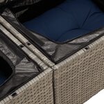 vidaXL Salon de jardin 6 Pièces avec coussins gris résine tressée