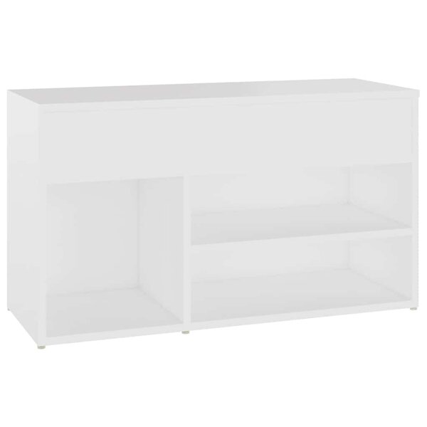 vidaXL Banc à chaussures Blanc 80x30x45 cm Bois d’ingénierie