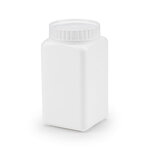 Pot plastique carré blanc opaque à large ouverture 250 ml (lot de 100)