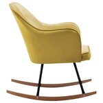 vidaXL Chaise à bascule Jaune moutarde Velours