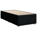 vidaXL Sommier à lattes de lit avec matelas Noir 90x190 cm Tissu