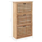 vidaXL Armoire à chaussures 55x20x104 cm Bois de noyer massif