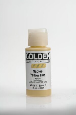 Peinture Acrylic FLUIDS Golden II 30ml Jaune Naples