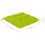 vidaXL Chaises à manger de jardin avec coussins lot de 3 Acacia massif