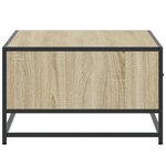 vidaXL Table basse chêne sonoma 90x57x35 cm bois d'ingénierie et métal