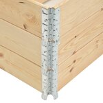 vidaXL Jardinières surélevées 3 Pièces 100x150 cm Bois de pin solide