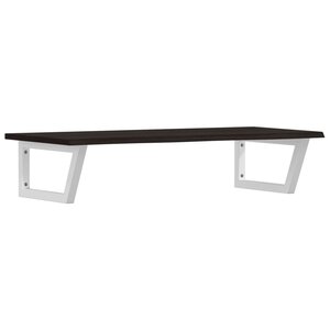 vidaXL Étagère de vasque murale acier et bois de chêne massif