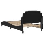 vidaXL Cadre de lit avec lumières LED noir 100x200 cm similicuir