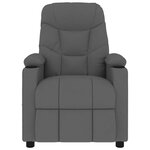 vidaXL Fauteuil de massage Gris foncé Tissu