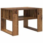 vidaXL Table basse Bois ancien 66 x 49 5 x 45 cm Bois d'ingénierie