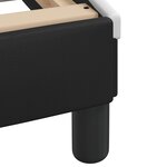 vidaXL Cadre de lit sans matelas Zadar noir et blanc 140x200 cm similicuir