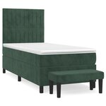 vidaXL Sommier à lattes de lit avec matelas Vert foncé 90x190 cm
