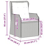 vidaXL Banc de jardin 2 Pièces Marron polyrotin