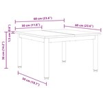 vidaXL Table basse Chêne Fumé 60 x 60 x 36 cm Bois d'ingénierie