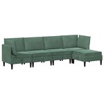 vidaXL Ensemble de meubles pour le salon 5 pc Vert Mer Velours