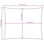 vidaXL Voile de parasol tissu oxford rectangulaire 6x7 m crème