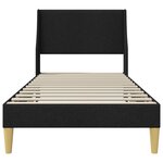 vidaXL Cadre de lit avec tête de lit Noir 90 x 200 cm tissu