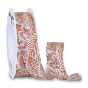 Ruban de soie acetat laitonné zypern 20-m-rouleau 25 mm brun