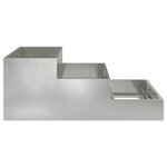 vidaXL Jardinière à 3 niveaux 90x90x35 cm Acier galvanisé