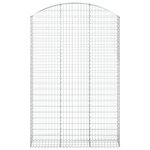 vidaXL Panier de gabions arqué 150x30x220/240 cm Fer galvanisé