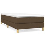 vidaXL Sommier à lattes de lit avec matelas Marron foncé 80x200 cm