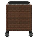 vidaXL Jardinières et roulettes 2Pièces marron 107x32x38cm résine tressée