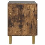 vidaXL Cabinet de chevet avec tiroir Chêne fumé 62 x 34 5 x 48 cm