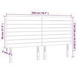 vidaXL Têtes de lit 4 Pièces Noir 100x5x78/88 cm Tissu