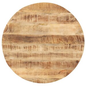 vidaXL Dessus de table Bois de manguier solide Rond 25-27 mm 60 cm