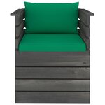 vidaXL Fauteuil de jardin avec coussins Bois de pin