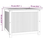 vidaXL Boîte de rangement de jardin 75x75x58 cm bois massif d'acacia