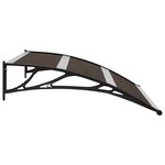 vidaXL Auvent de porte Noir 120x75 cm PC