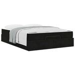 vidaXL Cadre de lit avec matelas avec matelas 2 Pièces Noir Velours