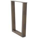 vidaXL Pieds de table à manger en forme de V 3 pièces Acier naturel 70 x (72-73 3) cm