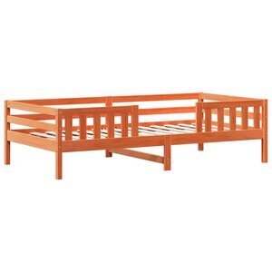 vidaXL Cadre de lit sans matelas cire marron 75x190 cm bois pin massif