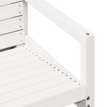 vidaXL Salon de jardin 3 Pièces blanc bois massif de pin