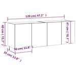 vidaXL Meubles TV muraux lumières LED 2 Pièces chêne marron 60x35x41 cm