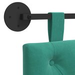 vidaXL Tête de lit suspendue Avec lumière LED Turquoise Velours
