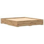 Lits avec tiroirs vidaXL Chêne artisan 180x200 cm Bois d'ingénierie