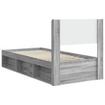vidaXL Cadre de lit avec rangement et tête de lit Sonoma gris