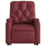 vidaXL Fauteuil inclinable électrique rouge bordeaux similicuir
