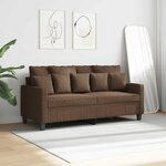 vidaXL Canapé à 2 places Marron 140 cm Tissu