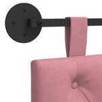 vidaXL Tête de lit suspendue Avec lumière LED Rose Velours