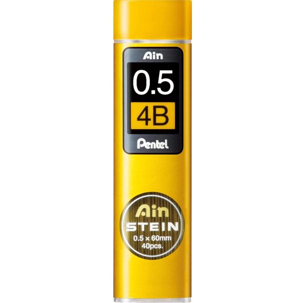 Etui de 40 mines 0 5 mm AIN STEIN C275 dureté 4B x 12 PENTEL