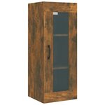 vidaXL Armoire murale suspendue Chêne fumé 34 5x34x90 cm