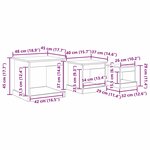 vidaXL Table basse 3 Pièces Chêne artisanal Bois d'ingénierie