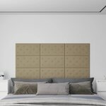 vidaXL Panneaux muraux 12 Pièces Cappuccino 60x30 cm Similicuir 2 16 m²