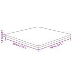 vidaXL Dessus de table carré 80x80x1 5 cm Bois chêne massif non traité