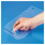 Lot de 1000: sachet plastique transparent à fermeture adhésive 27x38 cm